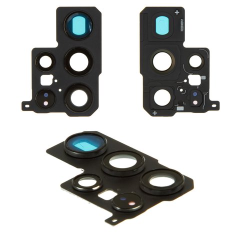 Camera Lens compatible with Samsung S908 Galaxy S22 Ultra 5G, black, with frames