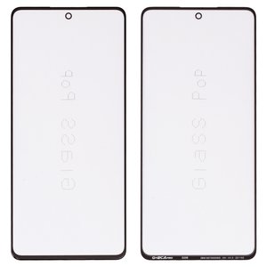 Housing Glass G+OCA PRO compatible with Samsung A736 Galaxy A73 5G, with OCA film, black 