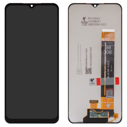 LCD compatible with Samsung A135 Galaxy A13, A137 Galaxy A13, A236B Galaxy A23 5G, M135 Galaxy M13, M236B Galaxy M23, M336B Galaxy M33, black, without frame, FLYCDI, BS066FBM L01 D800_R5.7