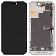 LCD Wextom compatible with iPhone 15 Pro, (black, with frame, HC, without error, (OLED) soft, Diagnosable, 120Hz)