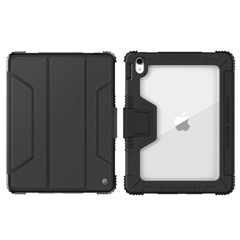 Funda Nillkin Bumper iPad Leather Cover puede usarse con Apple iPad Pro 11 2018, negro, transparente, resistente a golpes, libro, con estampado, plástico, #6902048171213