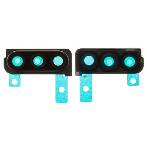 Vidrio de cámara puede usarse con Samsung A307 Galaxy A30s, negro, con marcos