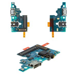 Cable flex puede usarse con Samsung A515F DS Galaxy A51, del conector de carga, del conector de auriculares, con micrófono, con componentes, High Copy, placa del cargador