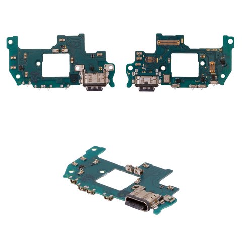 Cable flex puede usarse con Samsung A556 Galaxy A55, del conector de carga, con micrófono, con componentes, Original PRC , placa del cargador