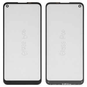 Vidrio de carcasa G+OCA PRO puede usarse con Samsung A115 Galaxy A11, M115 Galaxy M11, con película OCA, negro