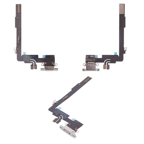 Cable flex puede usarse con iPhone 16 Pro Max, del conector de carga, blanco, con micrófono, HC, white titanium