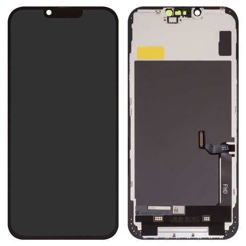 Pantalla LCD puede usarse con iPhone 14 Plus, negro, con marco, AAA, TFT , ZY, LTPS FHD