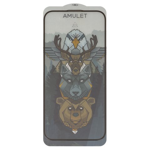 Vidrio de protección templado iNobi Amulet puede usarse con Apple iPhone 15 Pro Max, Full Glue, Anti Static, negro