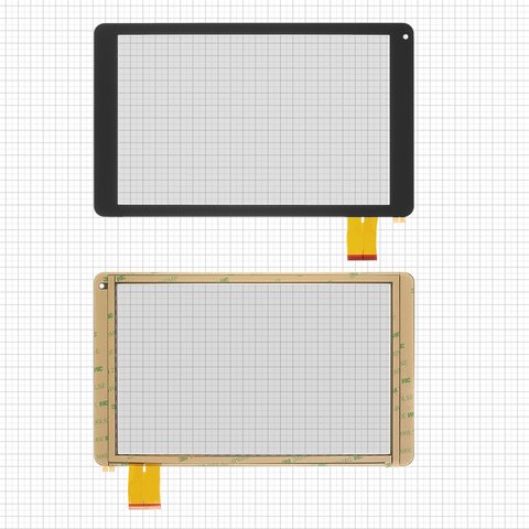 Сенсорний екран для China Tablet PC 10,1"; Prestigio MultiPad Wize PMT3131 , чорний, 257 мм, 50 pin, 157 мм, ємнісний, 10,1", #CN68FPC V1 SR FPC FC101S217 00