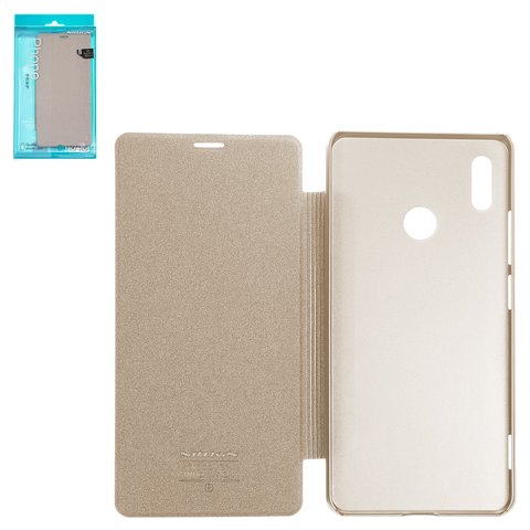 Чохол Nillkin Sparkle laser case для Huawei Honor Note 10, золотистий, книжка, пластик, PU шкіра, #6902048162310