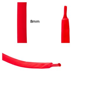 Термоусадочная трубка, 1 м, 8,0 мм, красная