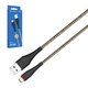 USB кабель Borofone BX25, USB тип-A, micro-USB тип-B, 100 см, 2,4 А, чорний, #6931474703477