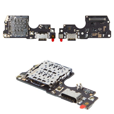 Шлейф для Xiaomi Redmi Note 14 Pro 4G, коннектора зарядки, с компонентами, Original PRC , плата зарядки