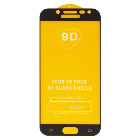 Защитное стекло для Samsung J530 Galaxy J5 2017 , совместимо с чехлом, Full Glue, без упаковки , черный