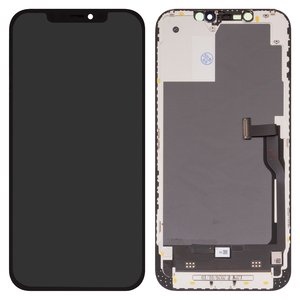 Дисплей Wextom для iPhone 12 Pro Max, черный, с рамкой, HC, без ошибки, OLED  soft, diagnosable