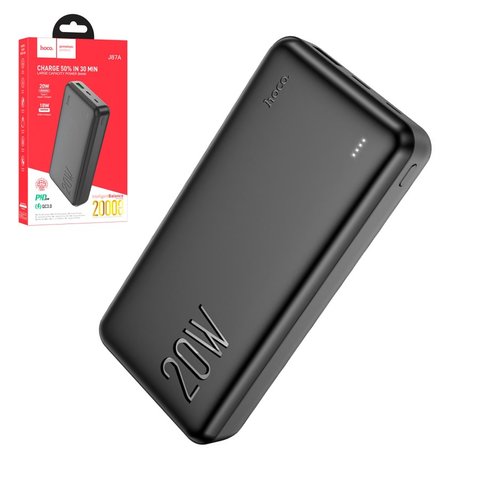 Power bank Hoco J87A, 20000 мАч, 20 Вт, черный, Quick Charge, Power Delivery PD , #6931474761033