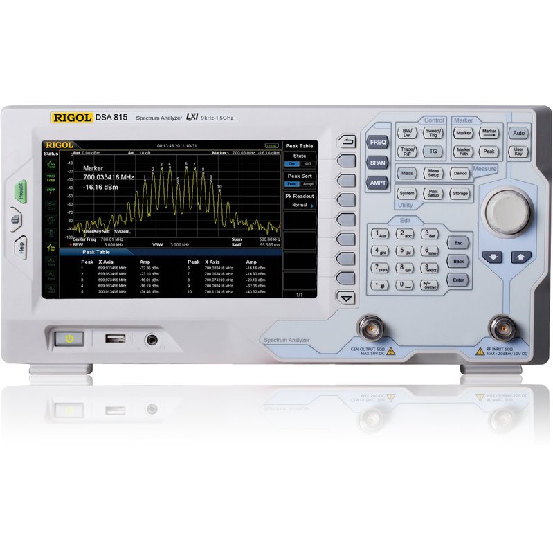 Аналізатор спектру RIGOL DSA815-TG зі слідкуючим генератором Зображення 1