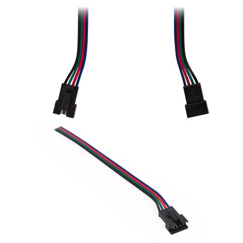 З’єднувальний кабель  4 контактний JST для світлодіодних стрічок RGB SMD 5050,  WS2813, female роз'єм "мама" 