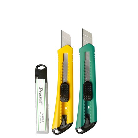 Набір з двох канцелярських ножів та запасних лез Pro'sKit PD 523