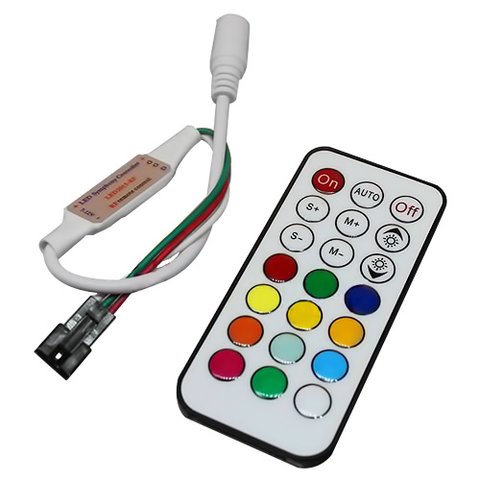 Controlador LED con control remoto IR TH2015 X RGB, WS2811, WS2812, 5 V 